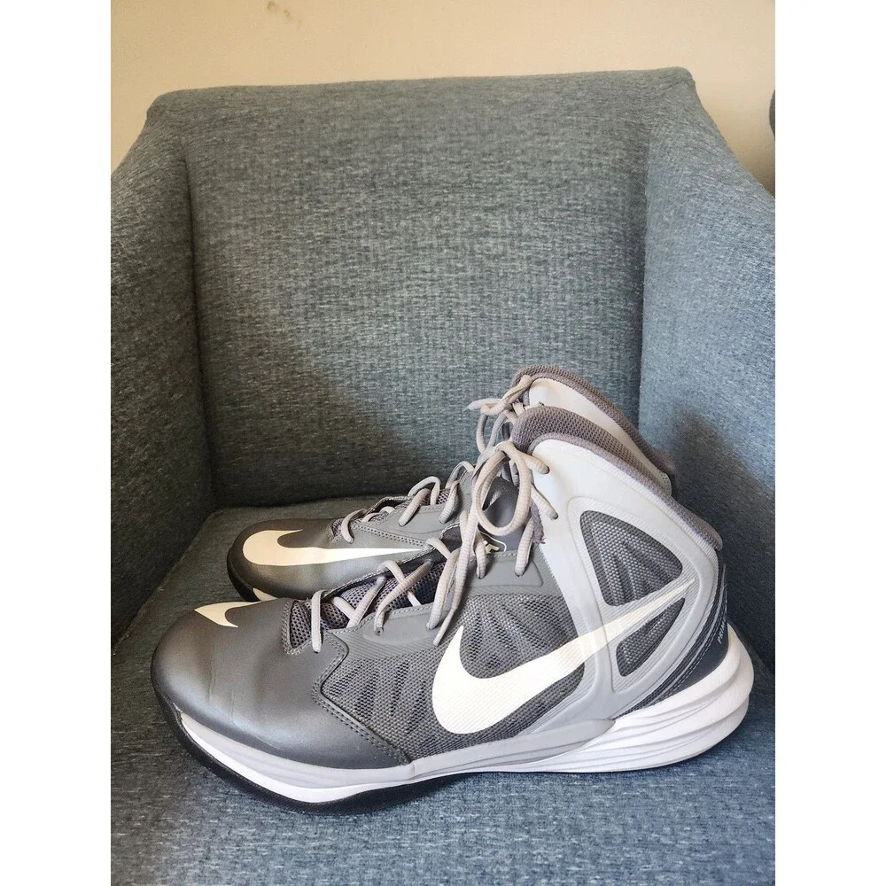 Nike Prime Hype SF Basketball Sneakers in Dark Gray Men's 13
